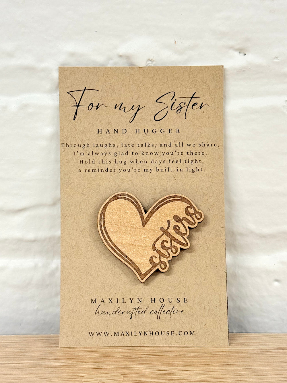 Sisters Heart Pocket Hug – Heart Comfort Token & Family Gift