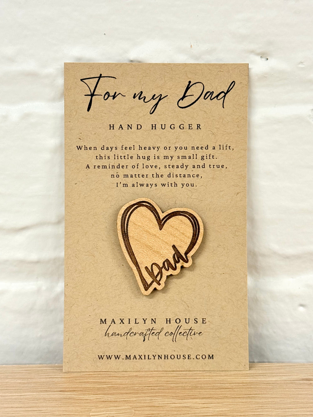 Dad Heart Pocket Hug – Heart Comfort Token & Family Gift