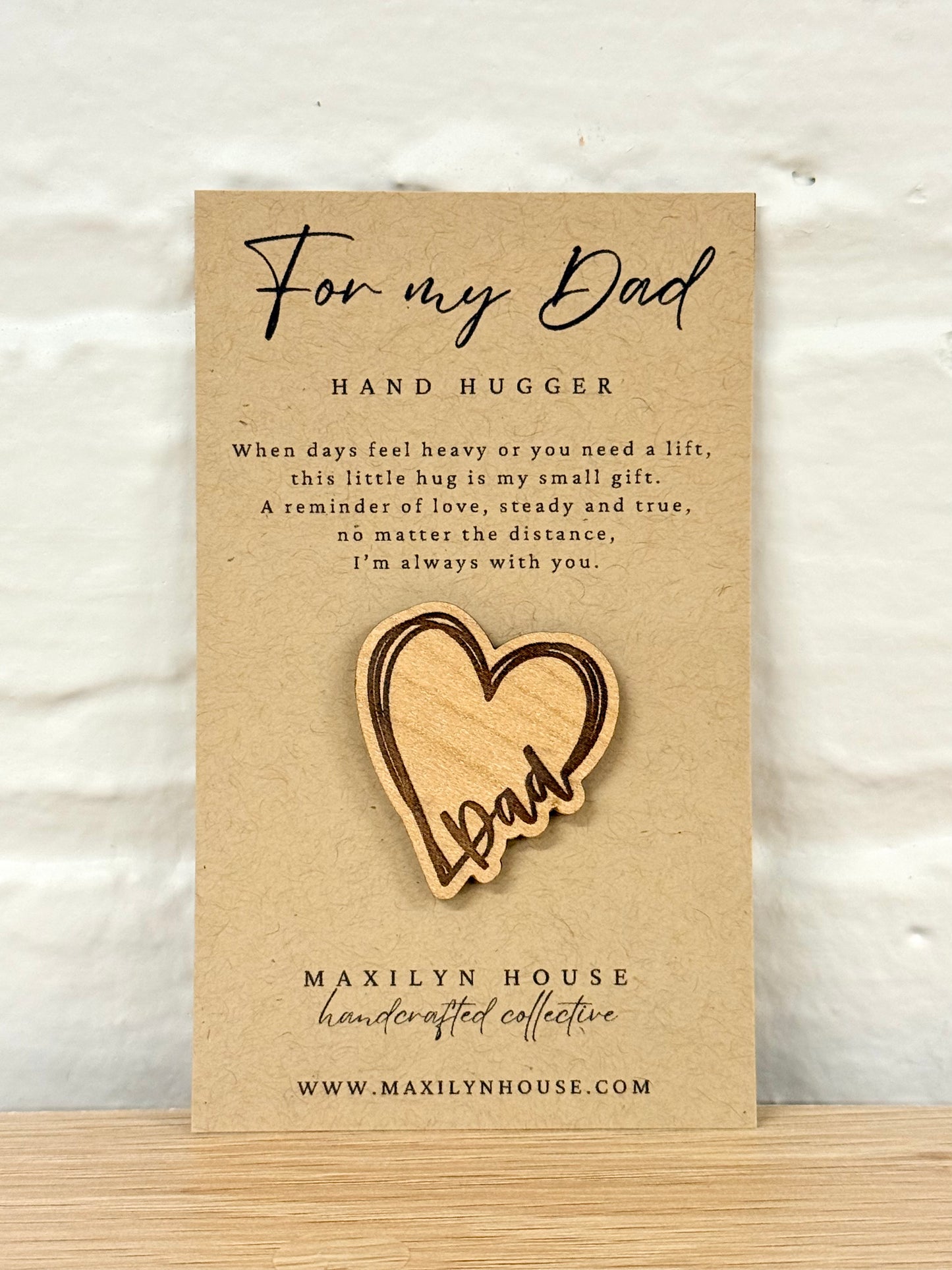 Dad Heart Pocket Hug – Heart Comfort Token & Family Gift