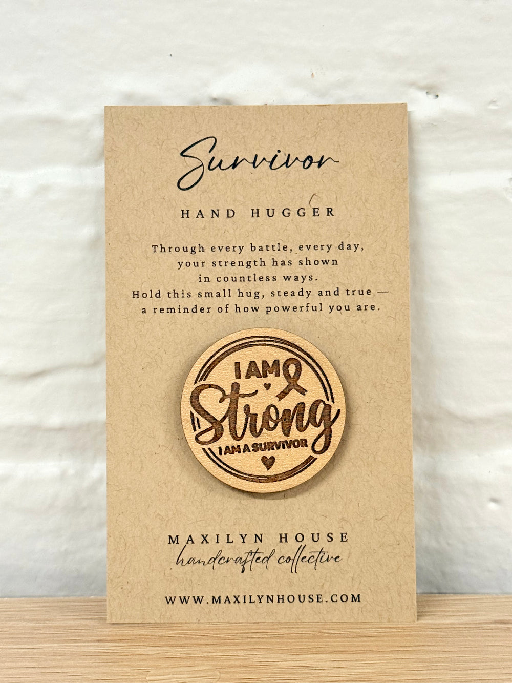 I Am Strong, I Am A Survivor Pocket Hug – Motivational Comfort Token & Encouragement Gift