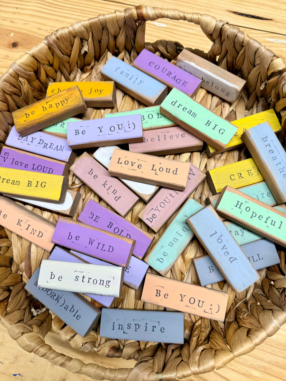 Inspirational Mini Quote Blocks