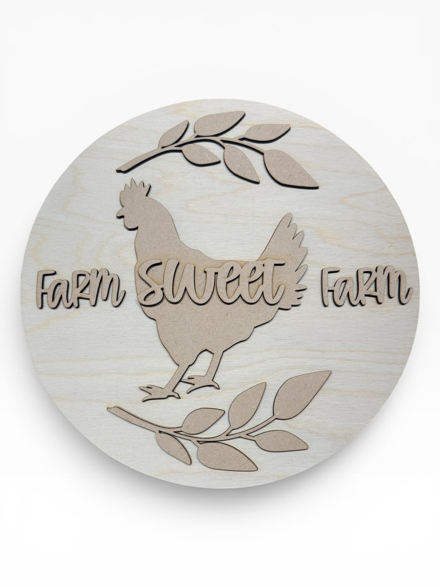 Layered Farm Sweet Farm Round Sign Creative Kit