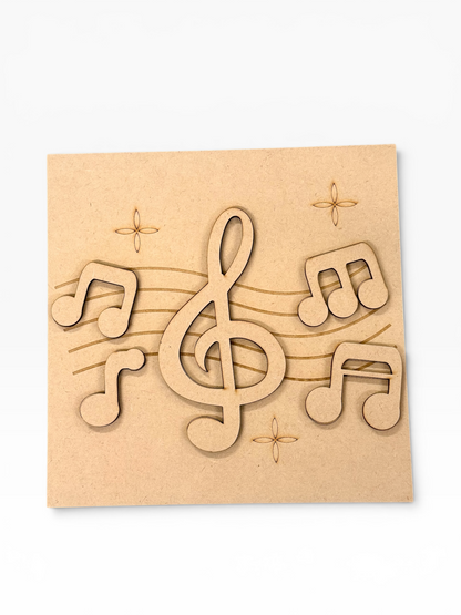 Layered Music Notes Sign Creative Kit