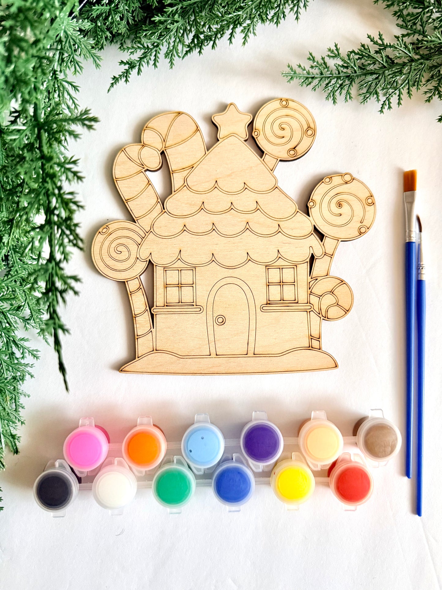 Gingerbread House Wood Paint Kit