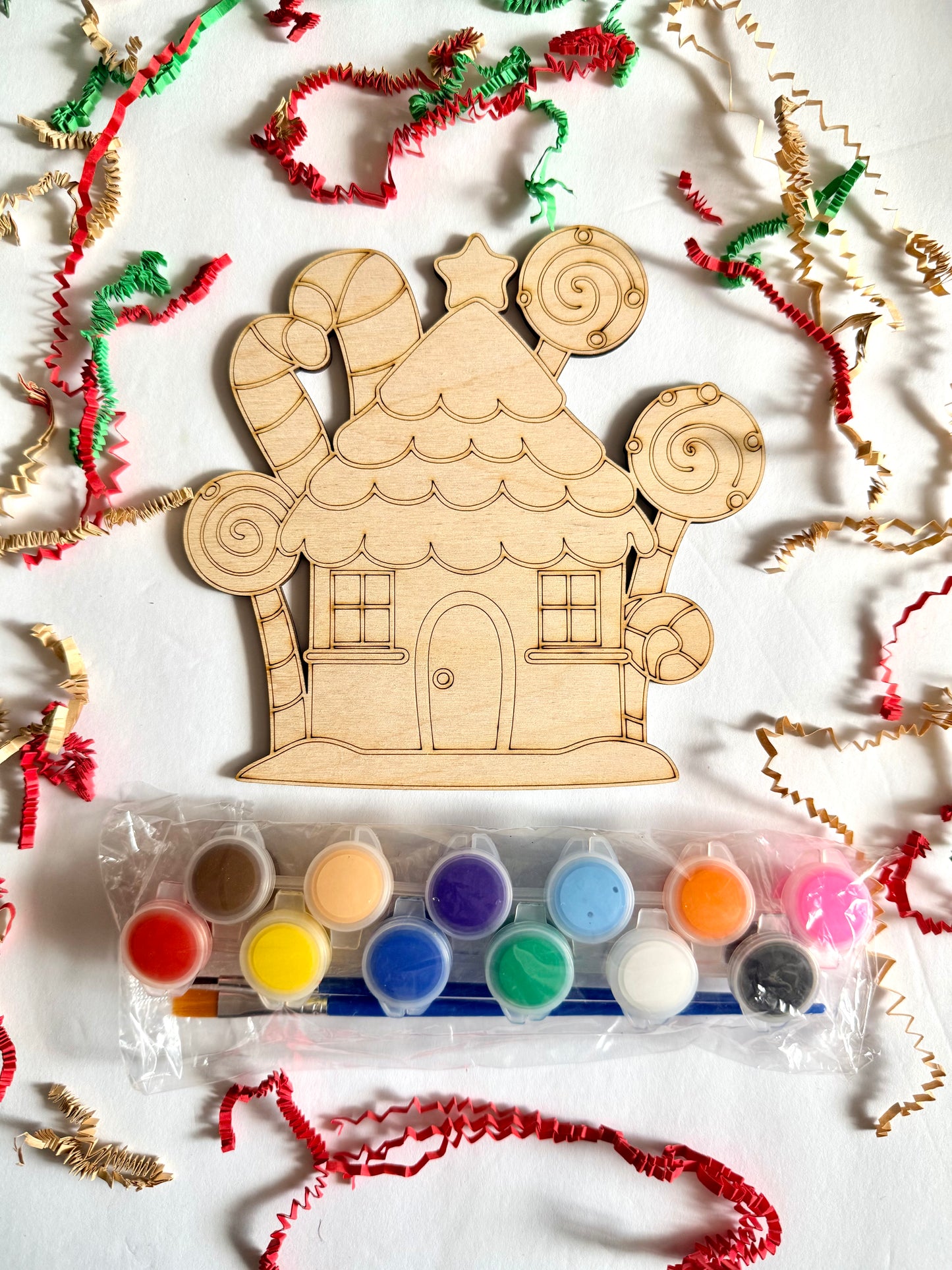 Gingerbread House Wood Paint Kit