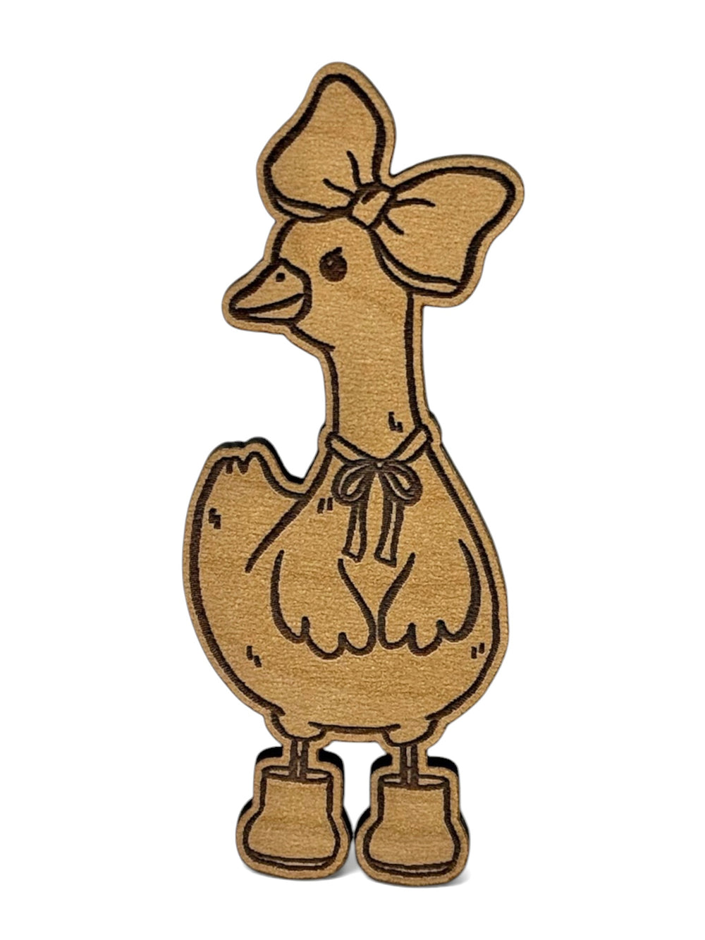 Pretty Goose Girl Wooden Magnet