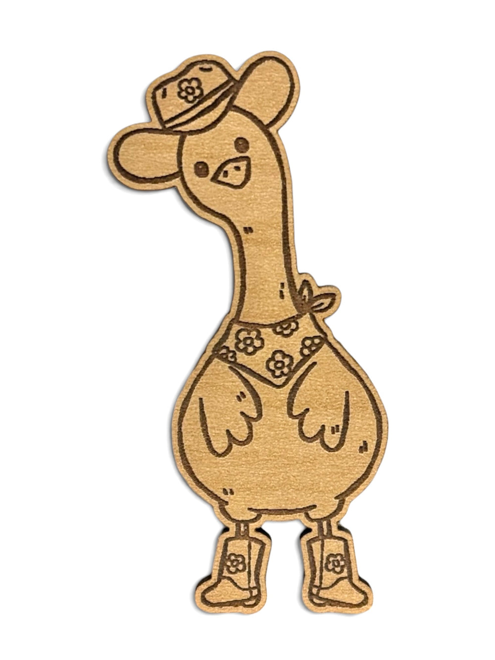 Flower Cowgirl Goose Magnet