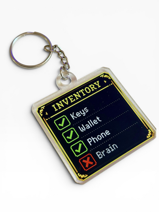 8-Bit Inventory Checklist Acrylic Keychain
