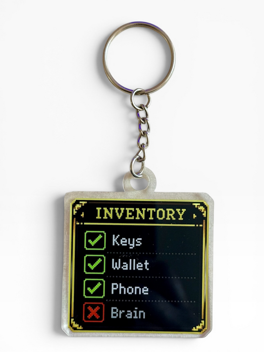 8-Bit Inventory Checklist Acrylic Keychain