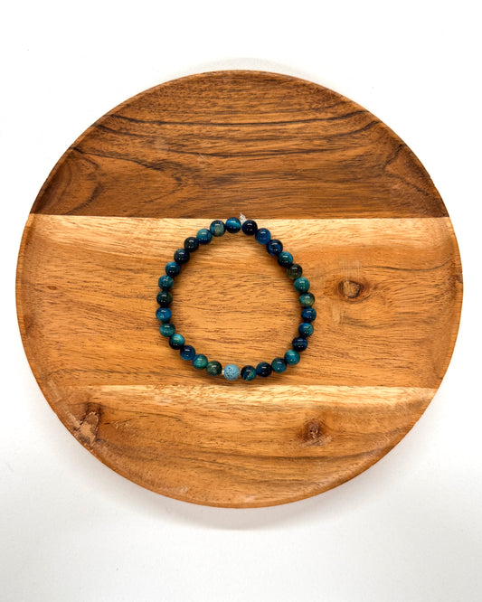 022 - Blue Aromatherapy Beaded Bracelet