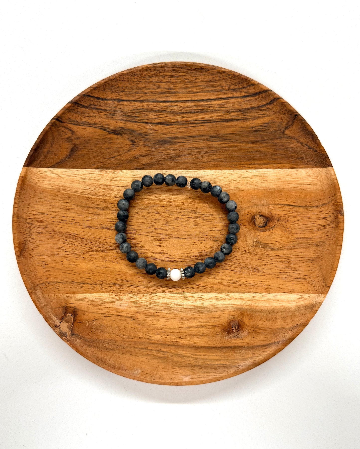 022 - Gray Beaded Bracelet