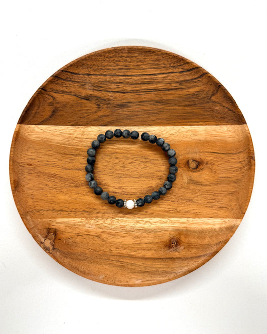 022 - Gray Beaded Bracelet