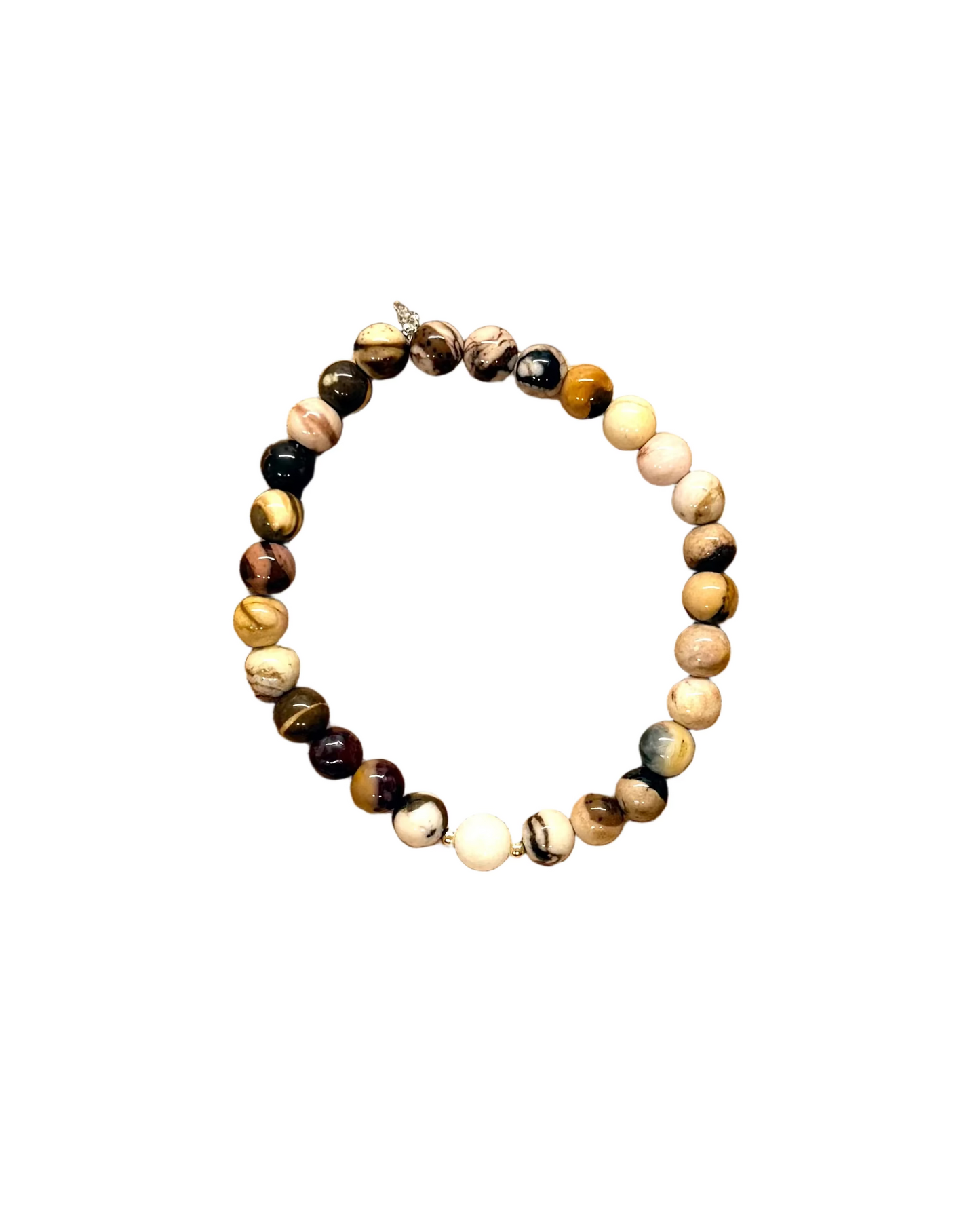 022 - Earthy Tone Stone Bead Bracelet
