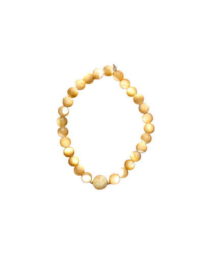 022 - Cream and White Beaded Bracelet