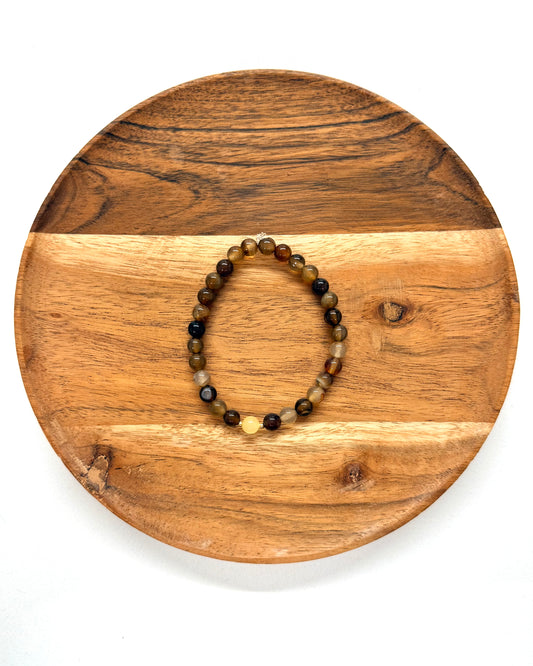 022 - Earthy Tone Stone Beaded Bracelet