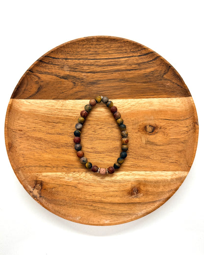 022 - Earthy Tone Beaded Bracelet