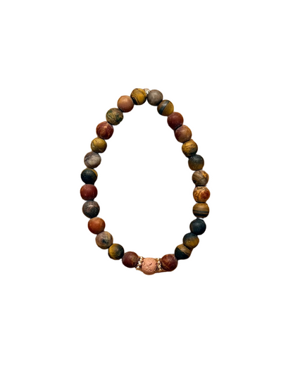 022 - Earthy Tone Beaded Bracelet