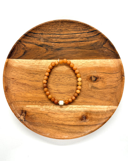 022 - Orange Beaded Bracelet