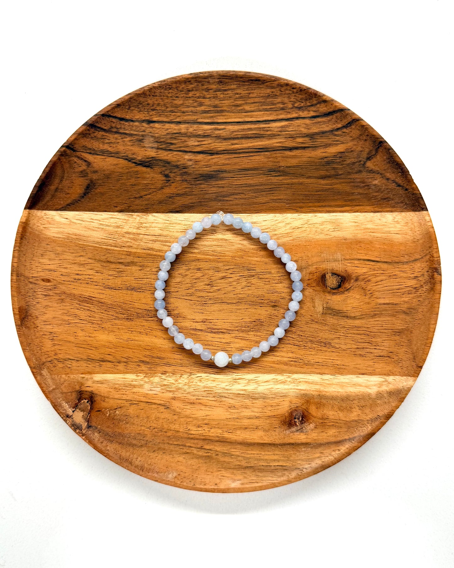 022 - Milky Gray Seed Bead Bracelet