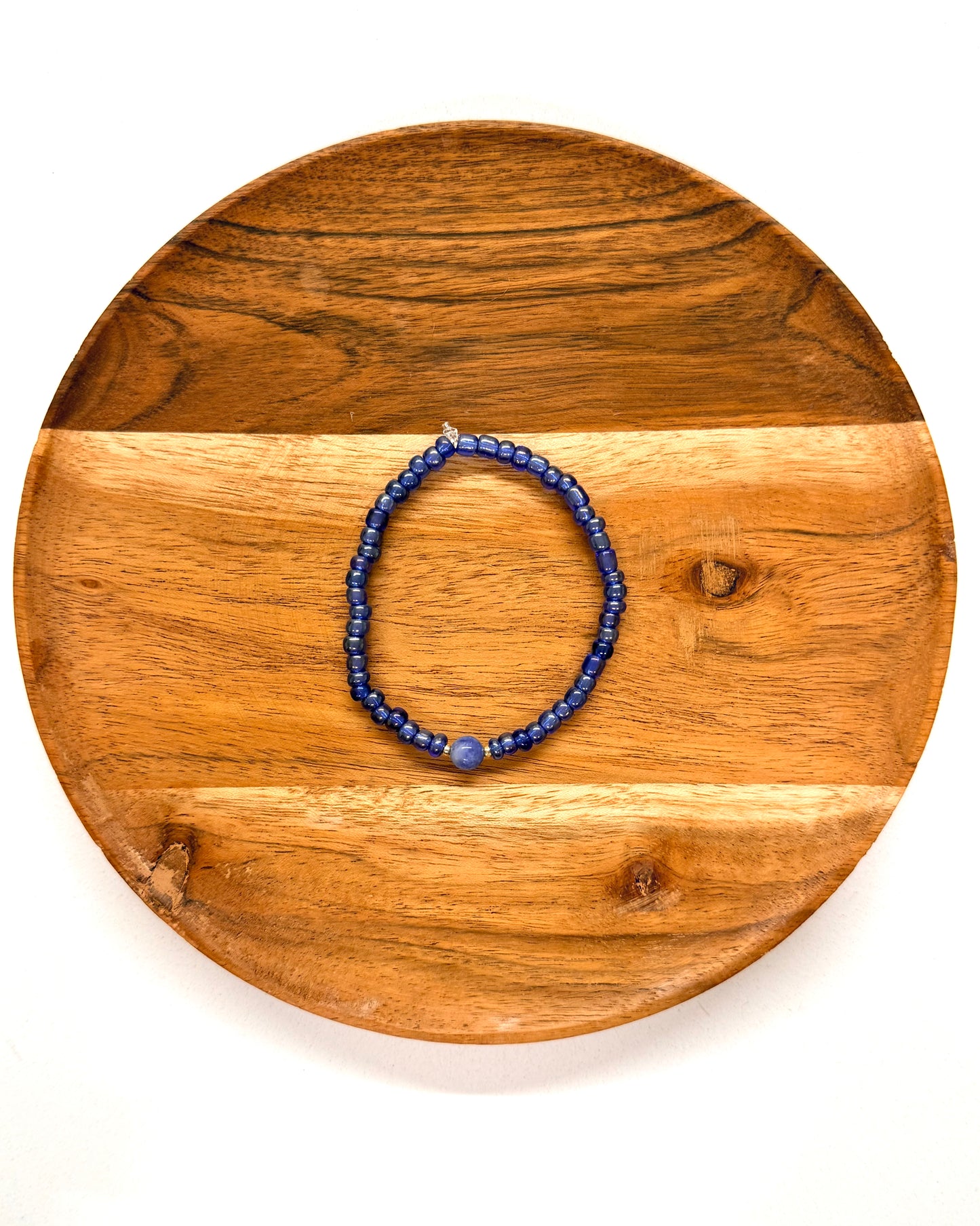 022 - Violet Seed Bead Bracelet