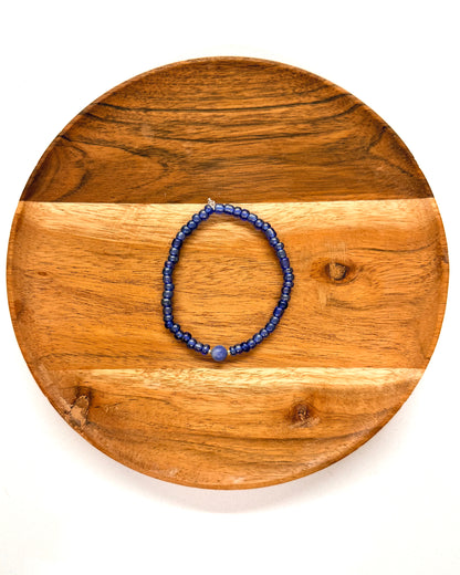 022 - Violet Seed Bead Bracelet