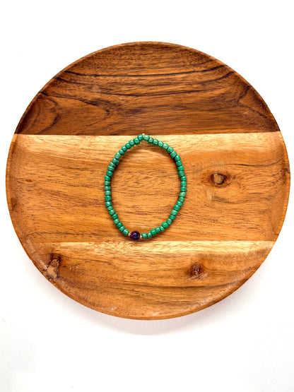022 - Jade Green Seed Bead Bracelet