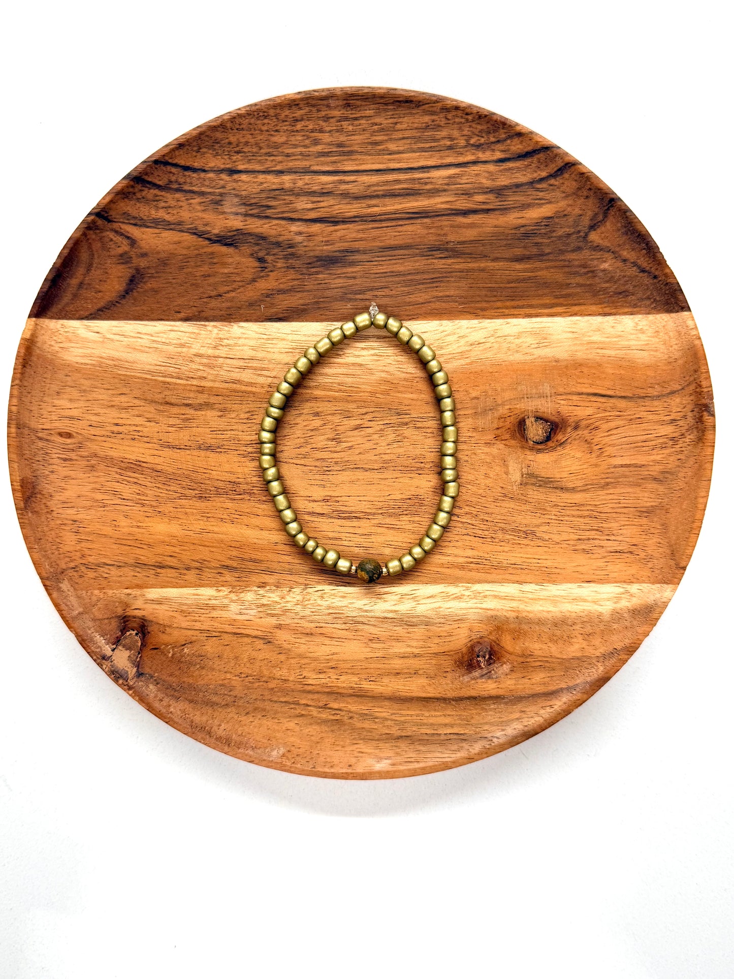 022 - Gold Seed Bead Bracelet