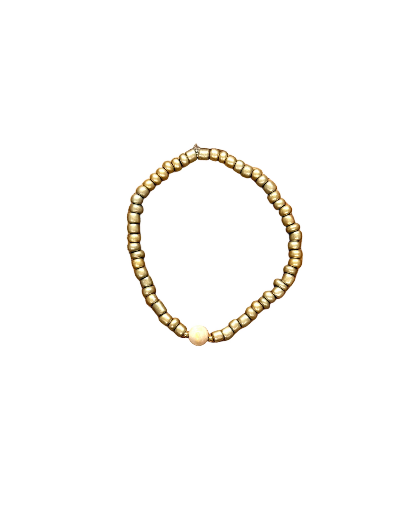 022 - Champagne and Cream Seed Bead Bracelet