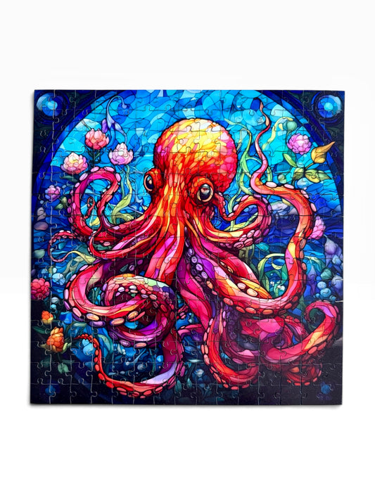 Kraken Stained Glass | 225 Piece Puzzle