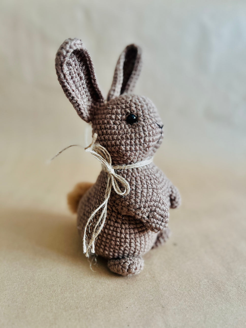 Brown Rustic Crochet Easter Rabbit