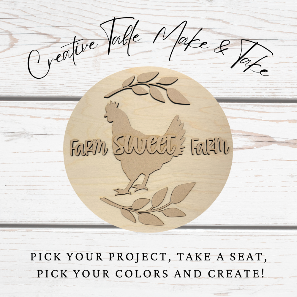 Layered Farm Sweet Farm Round Sign Creative Kit