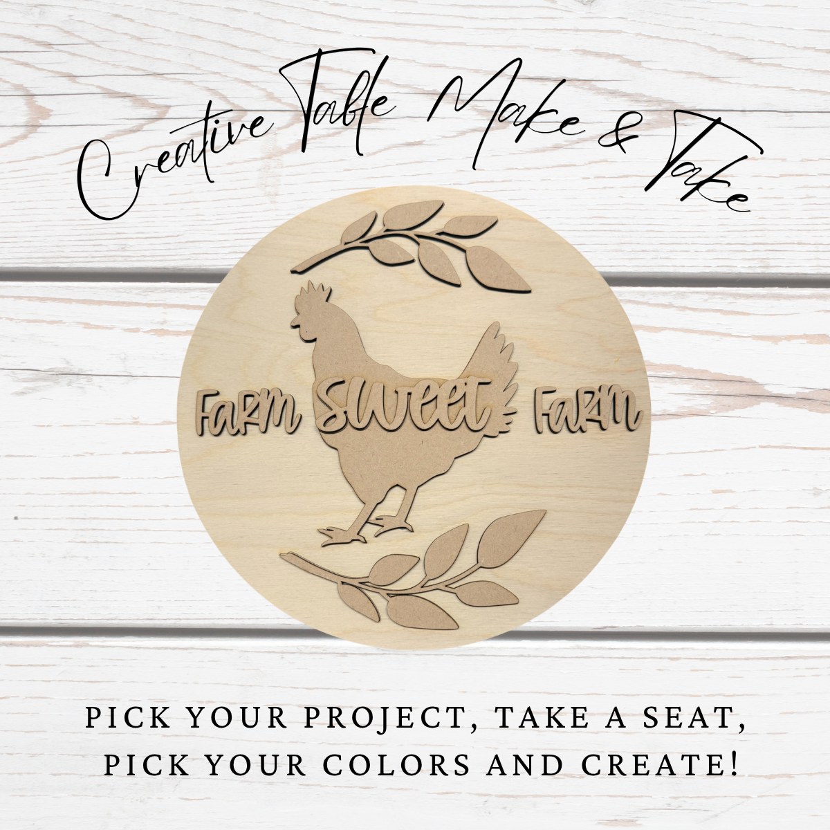 Layered Farm Sweet Farm Round Sign Creative Kit