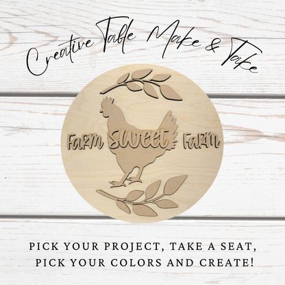 Layered Farm Sweet Farm Round Sign Creative Kit