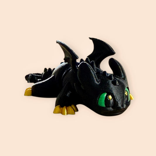 3D Printed Mini Dragon "Toothless Inspired"