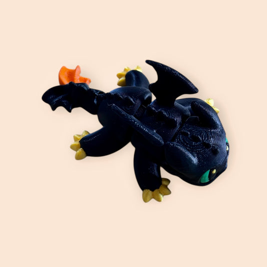 3D Printed Mini Dragon "Toothless Inspired"
