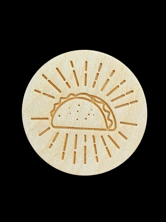 Taco Wood Magnet