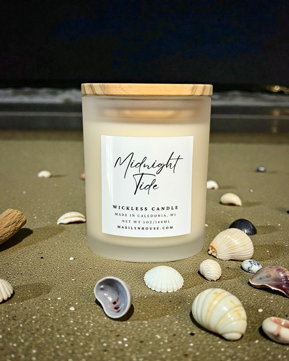 Midnight Tide Soy Wickless Candle | 5 oz