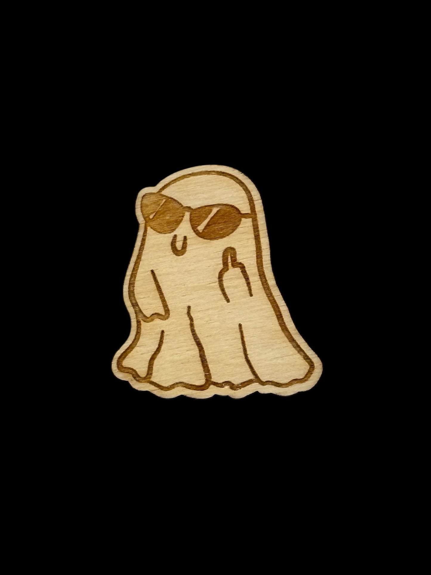 Fuck You Ghost Wood Magnet