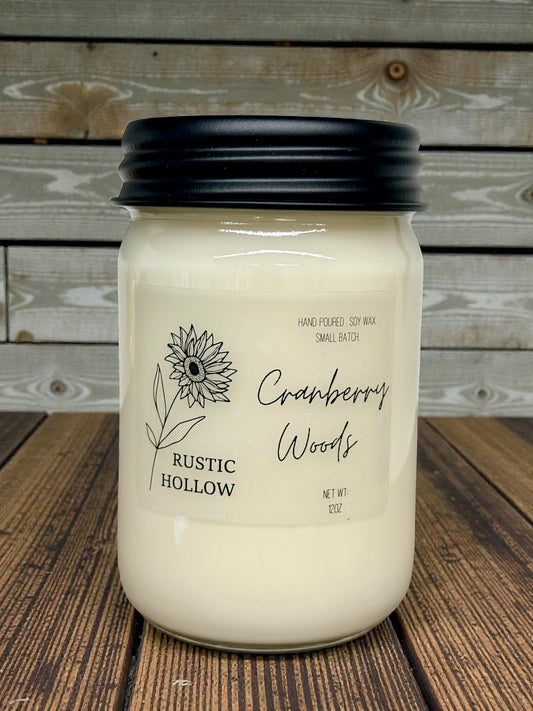 003 - Cranberry Woods 12oz. Soy Jar Candle