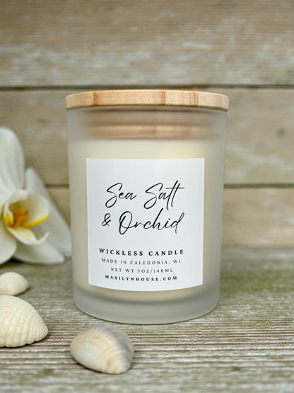 Sea Salt & Orchid 5oz Wickless Soy Candle