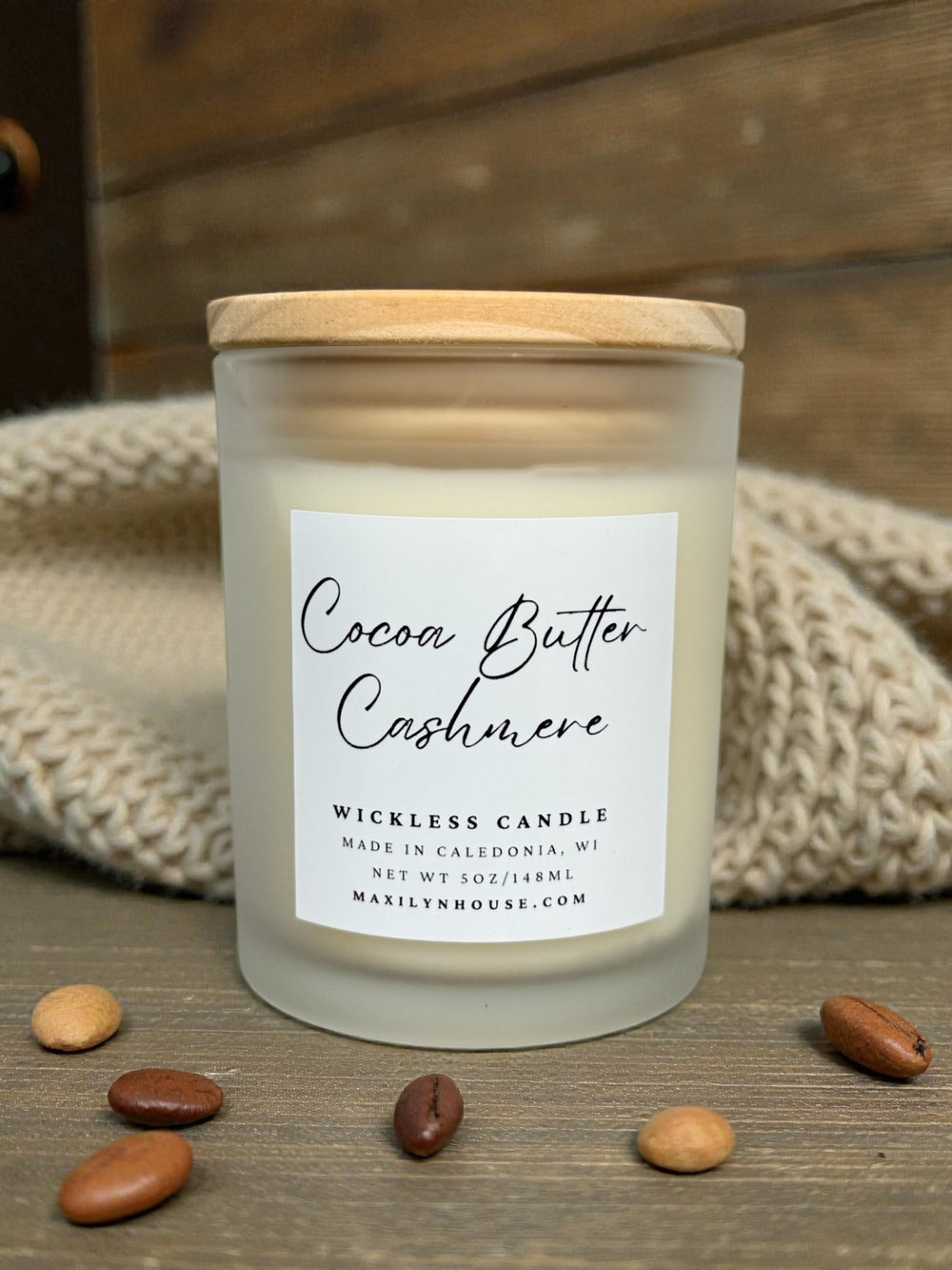 Cocoa Butter Cashmere Soy Wickless Candle | 5 oz
