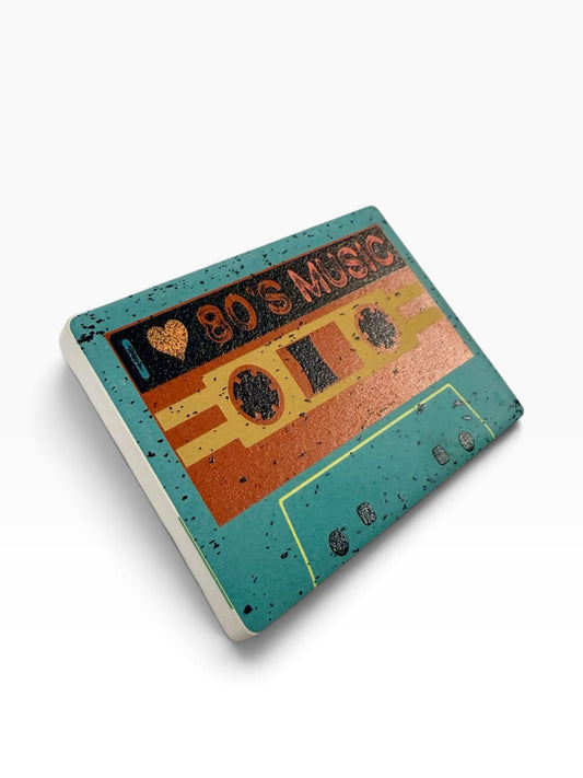 I Love 80s Music Ceramic Magnet