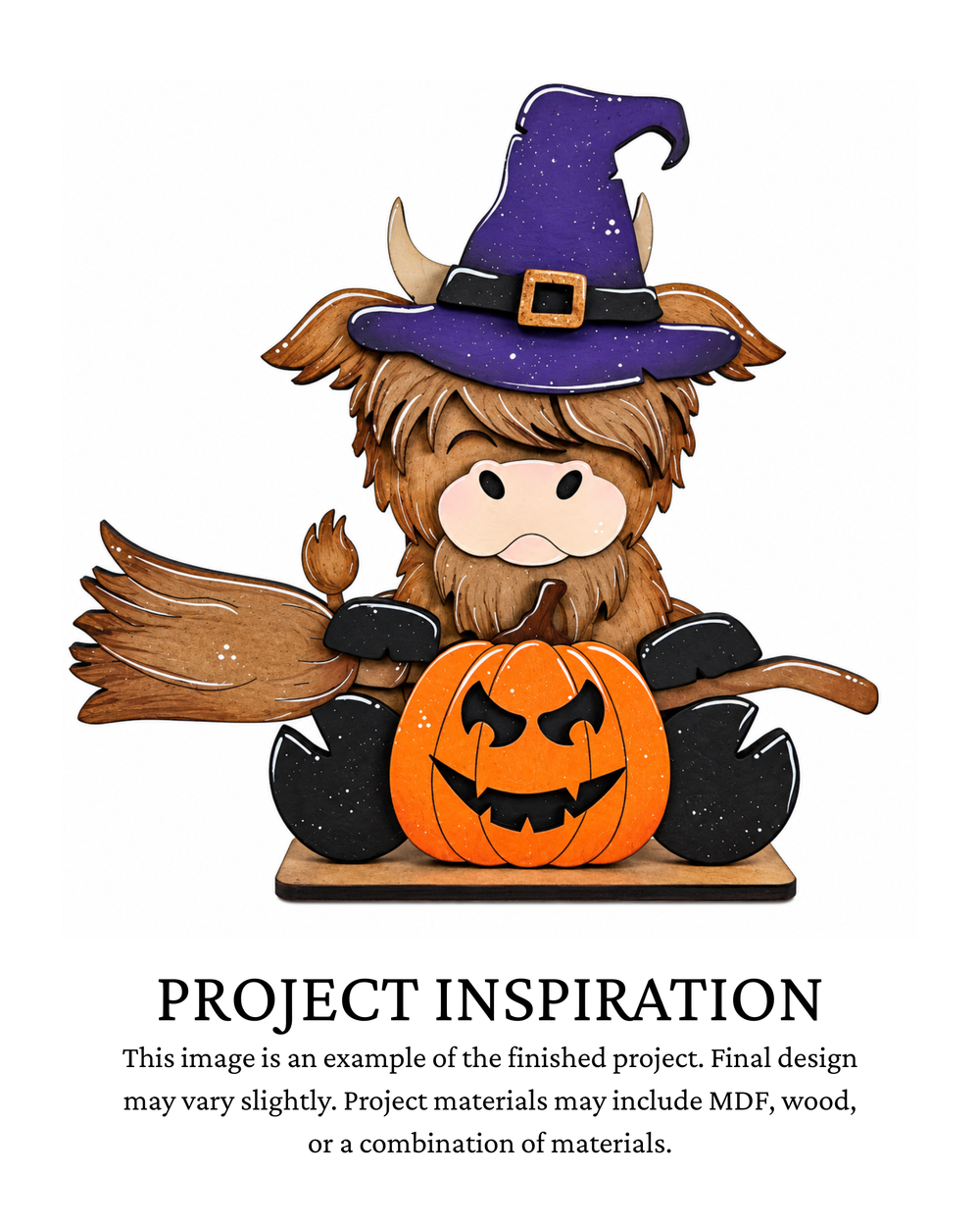 Halloween Highland Cow DIY Shelf Sitter | Creative Table Project