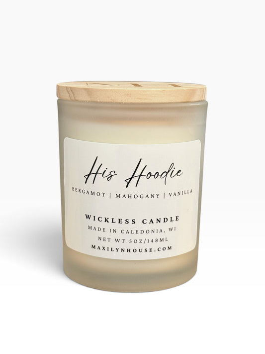 His Hoodie Soy Wickless Candle | 5 oz
