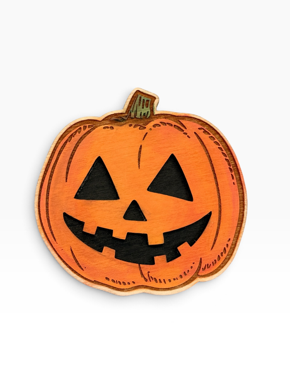 jack o lantern wood magnet