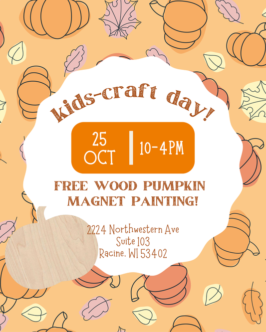 Kids-Craft Day: Pumpkin Magnet Painting (FREE!)