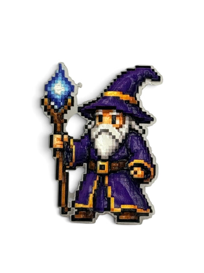 Pixel Wizard | Acrylic Gamer Pin