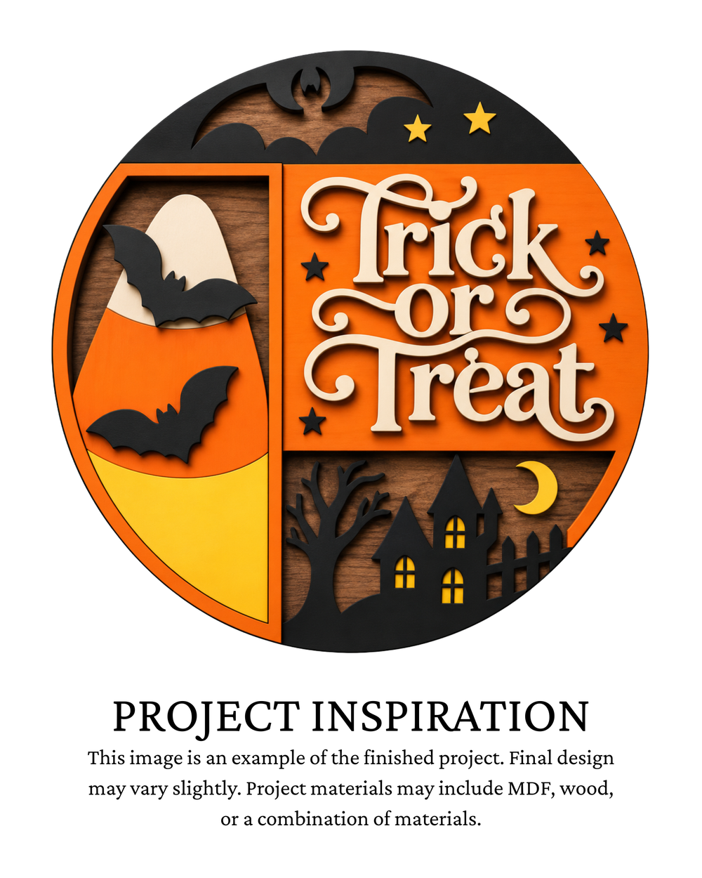Trick or Treat Halloween DIY Round Door Sign | Creative Table Project